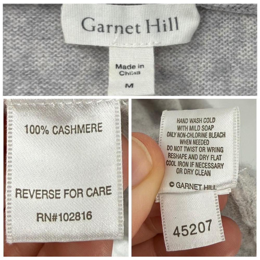 Garnet Hill Easy Cashmere Duster Cardigan in Gray | Size Medium - Picture 4 of 5